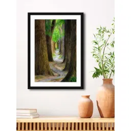 999Store Brown & Green MDF Nature Road View Printed Paper Wall Painting - Set of 1-picture-169