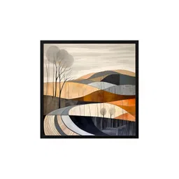 999Store Brown & Grey Canvas Abstract Painting Wall Art-picture-10