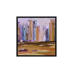 999Store Brown & Purple Canvas Abstract Painting Wall Art-picture-40