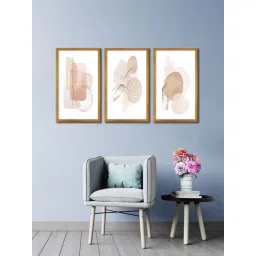 999store Brown & White Abstract Canvas Painting-picture-31