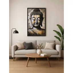 999Store Brown & White Buddha Canvas Wall Art-picture-32