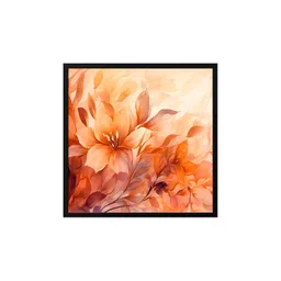 999Store Brown & White Canvas Floral And Botanical Wall Art image 1