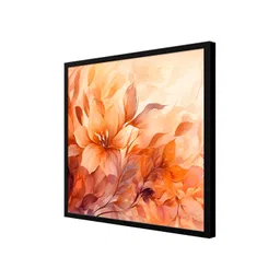 999Store Brown & White Canvas Floral And Botanical Wall Art image 2
