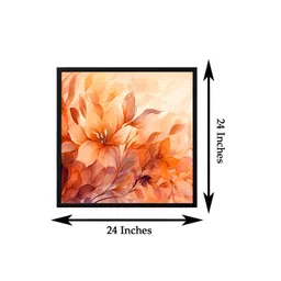 999Store Brown & White Canvas Floral And Botanical Wall Art image 5