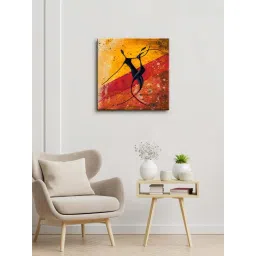 999store Brown & Yellow Beautiful Dancing Couple Wall Painting-picture-198