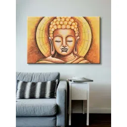 999store Brown & Yellow Lord Buddha Golden Canvas Painting-picture-24