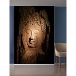999Store Brown Meditating Buddha Face Mural Wallpaper-picture-10