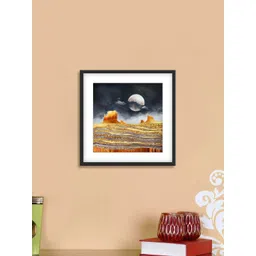 999Store Gold & Black Night And Moon Cotton Canvas Digitally Printed Wall Art-image-14