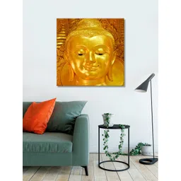 999Store Gold-Coloured Lord Buddha Face Canvas Wall Art-picture-18