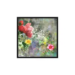 999Store Green & Black Canvas Floral And Botanical Painting Wall Art-image-46