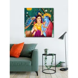999store Green & Blue Radha Krishna Background Wall Paintings-picture-186