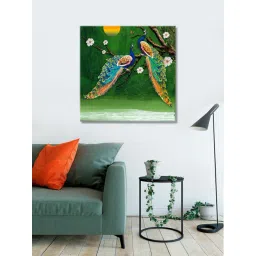 999store Green & Brown Peacock Background Wall Paintings-picture-85