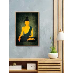999Store Green & Yellow Canvas Wall Painting Panel With Fibre Frame-picture-39