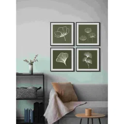 999Store Green Canvas Flower Line With Bohemian Wall Painting - Set of 4-picture-45