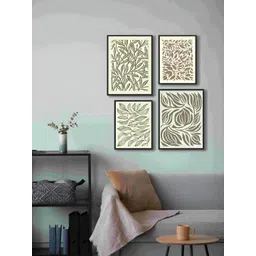 999Store Grey & Cream-Coloured 4 Piece Canvas Other Wall Paintings-image-42