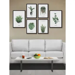 999store Grey & Green Leaves And Plant Multi Frame Painting-image-11