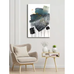999store Grey & White Abstract Wall Canvas Painting For Living Room-picture-10