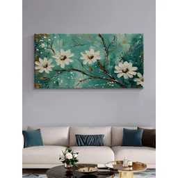 999Store Grey & White Canvas Floral and Botanical Wall Paintings-picture-32