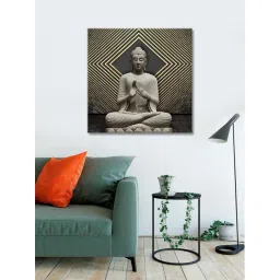 999store Grey & Yellow Buddha Background Wall Paintings-picture-14