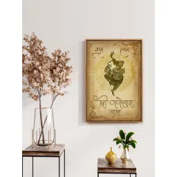 999Store Grey Canvas Little Dancing Ganesha Wall Art-picture-43