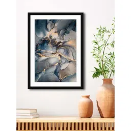 999Store Grey MDF Abstract Wall Printed Paper Wall Painting - Set of 1-picture-191