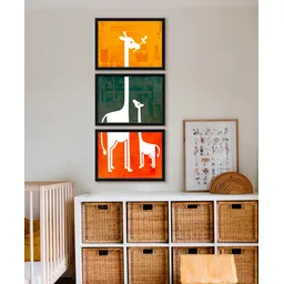 999Store Modern Art Kids Painting For Wall Decor - Cartoon Giraffe With Baby Giraffe-picture-31