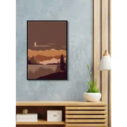 999Store Multi Floating Frame Mountain And Tree Half Moon Wall Art-picture-19