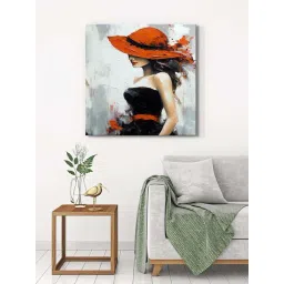 999Store Multicolor Canvas Lady In Red Wrapped Painting-picture-43