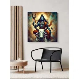 999Store Multicolor Canvas Lord Shiva With Bull Nandi Wrapped Painting-picture-22