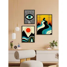 999Store Multicolor Canvas Modern Abstract Art Painting - Set of 3-picture-16