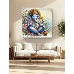 999Store Multicolor Canvas Radiance Of The Sacred Lord Ganesh's Painting-picture-37