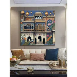 999Store Multicolor Canvas Traditional Indian Palace Art Print-picture-42