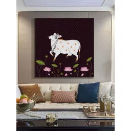 999Store Multicolor Canvas Traditional Indian Pichwai Cow Art Print-picture-39
