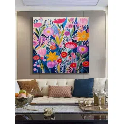 999Store Multicolor Canvas Vibrant Floral Art Painting-picture-45