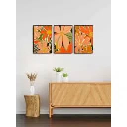 999Store Multicolor Canvas Wall Painting Panel With Fibre Frame - Set of 3-picture-45