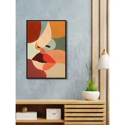 999Store Orange & Brown Two Faces Modern Wall Art-picture-33