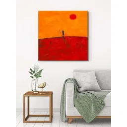 999Store Orange & Red Canvas Wrapped Painting-picture-14