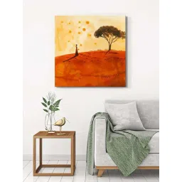 999Store Orange Canvas Woman Under Tree In Sunlight Wrapped Painting-image-16