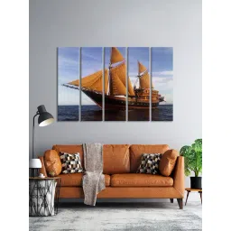 999Store Printed Brown MDF 5 Panels Wall Art-picture-41