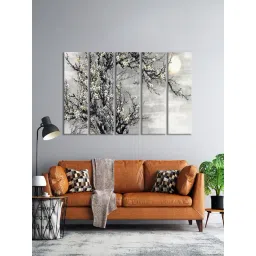 999Store Printed Grey MDF 5 Panels Wall Art-picture-28