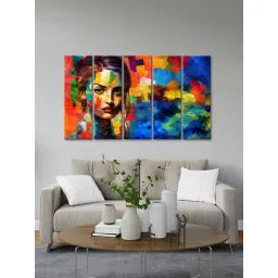 999Store Printed Multicolor MDF 5 Panels Wall Art-picture-41