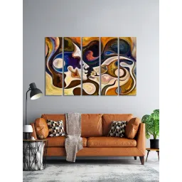 999Store Printed Multicolor MDF 5 Panels Wall Art-picture-29