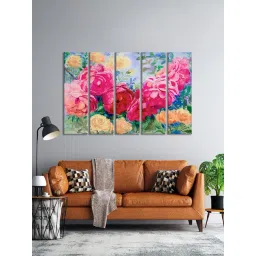 999Store Printed Red MDF 5 Panels Wall Art-picture-28