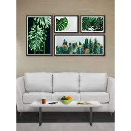999store White & Green Large Leaves And Cactus Multi Frame Painting-image-20