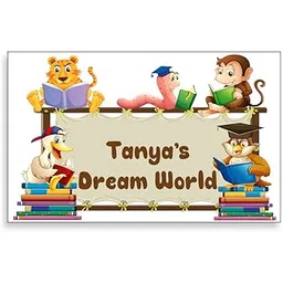 999Store Printed Cartoon Kids for Children Room Name Plate (MDF_12 X7.5 Inches_Multi)-picture-15