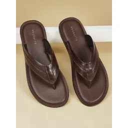 99CRAFTS Men Leather Solid T-Strap Flats-picture-16