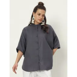 9rasa Grey Cotton Shirt-picture-11