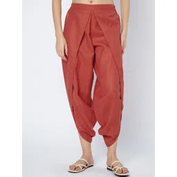 9rasa Women Cotton Mid-Rise Gathered Detail Dhoti Pants-picture-40
