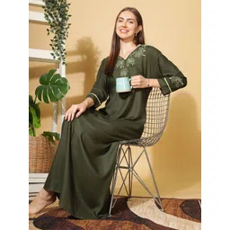 9shines Label Embroidered Maxi Nightdress-picture-10