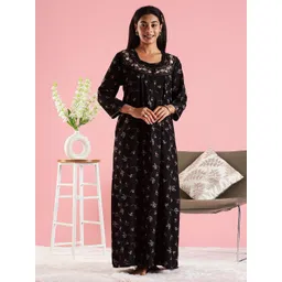 9shines Label Embroidered Maxi Nightdress-picture-40